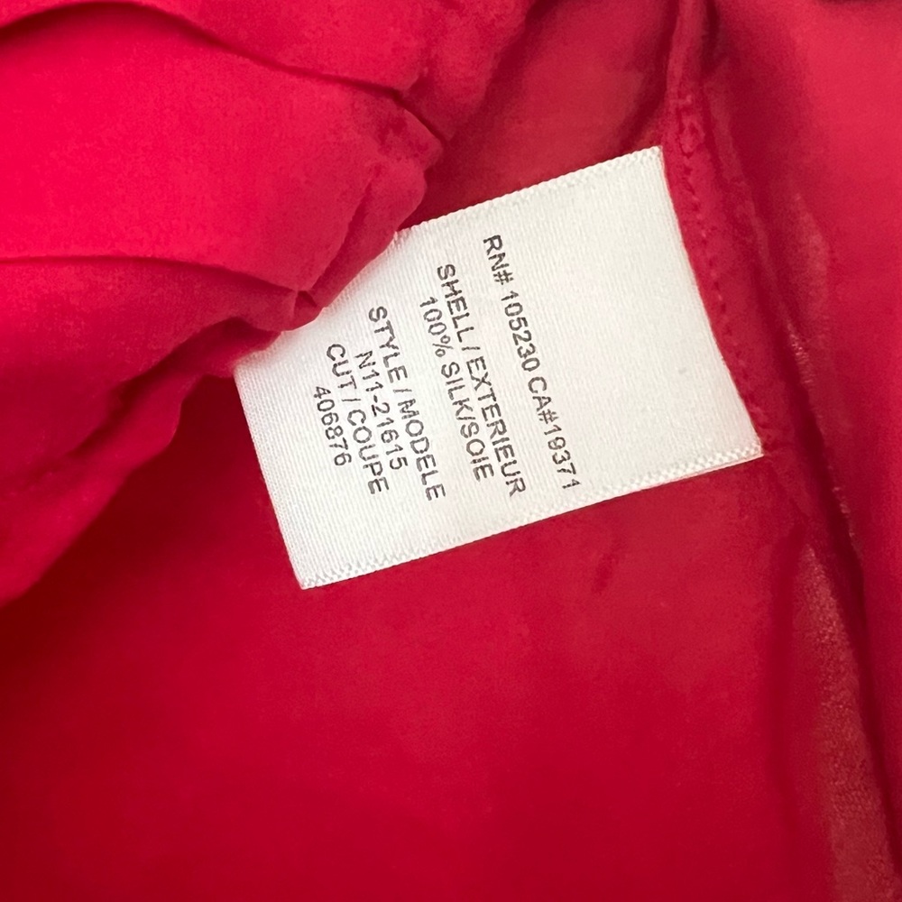 Joie Marru Pleated Silk Blouse in Bright Pink - Picture 2 of 4